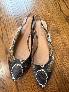 Madewell Snakeskin Margo Slingback